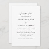 Valerie Traditionele bruiloft Save The Date (Voorkant / Achterkant)