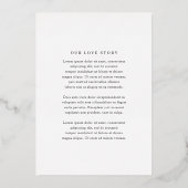 Valerie Traditionele bruiloft Save the Date Folie Uitnodiging (Achterkant)