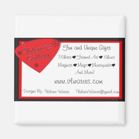 Valerie's Gallery Logo Magnet Magneet (Voorkant)