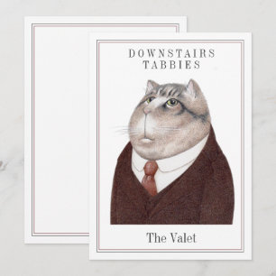 VALET CAT 5x7 Carte plate + Texte