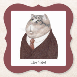 VALET CAT Bracket Papier Onderzetters + Tekst