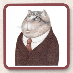 VALET CAT Dessous de verre en plastique dur