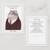 VALET CAT Trading Kaart Notitiekaartje (Voorkant / Achterkant)