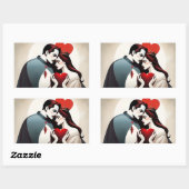 Valet en Queen Rechthoekige Sticker (Vel)