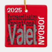 Valet Extraordinaire CUSTOM Keramisch Ornament (Voorkant)