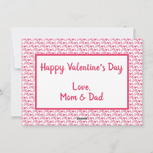 Valetine| Het verzenden van u houdt van Persoonlij Feestdagenkaart (Achterkant)