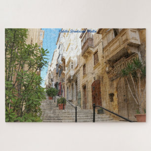 Valetta Stratenbeeld Malta. Legpuzzel