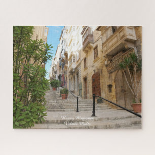 Valetta Streetscape Malta. Jigzaag Puzzle Legpuzzel