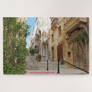 Valetta Streetscape Malta. Jigzaag Puzzle Legpuzzel
