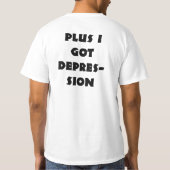 Valeur de texte noir de T-shirt à double face Ache (Dos)