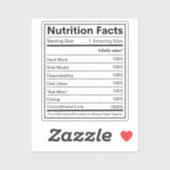 Valeur nutritive Étiquette personnalisé (Feuille)