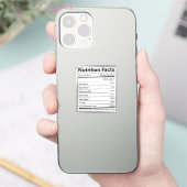 Valeur nutritive Étiquette personnalisé (Téléphone)