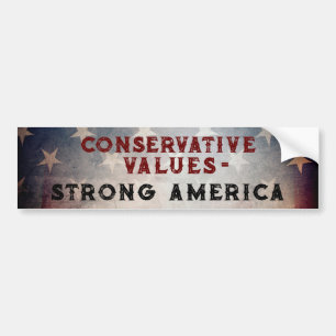 Valeurs conservatrices = Sticker américain fort