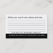 Valeurs de base - Cartes (Dos)