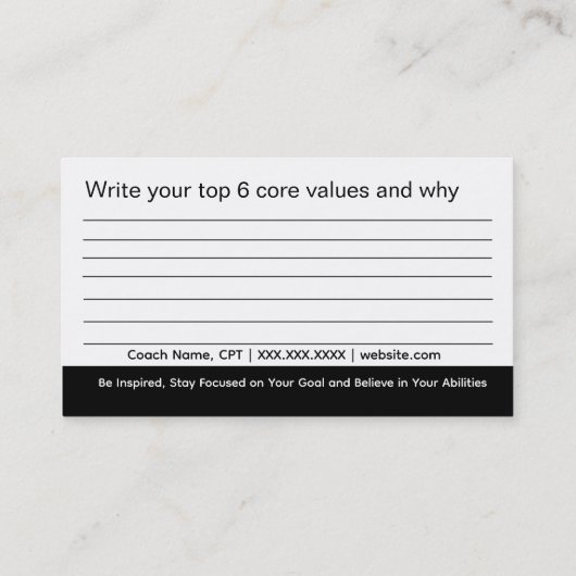 Valeurs de base - Cartes (Dos)