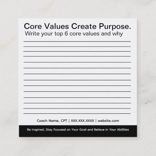 Valeurs de base - Cartes (Dos)