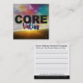 Valeurs de base - Cartes (Devant / Derrière)