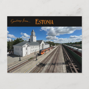 Valga Station Estland Briefkaart