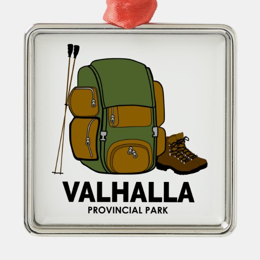 Valhalla Provincial Park Backpack Metalen Ornament (Voorkant)
