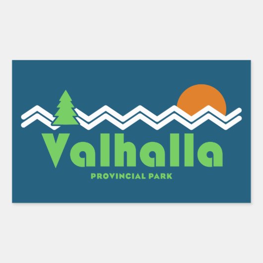 Valhalla Provincial Park Retro Rechthoekige Sticker (Voorkant)