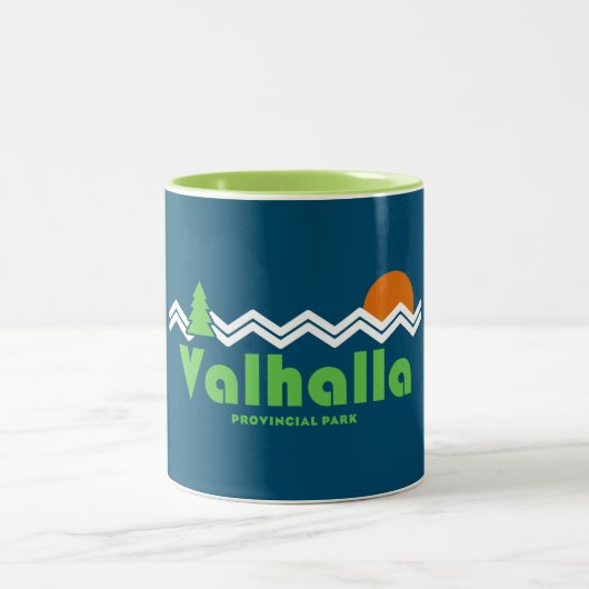 Valhalla Provincial Park Retro Tweekleurige Koffiemok (Center)