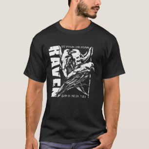 Valhalla Raven Ravens Odin's Runes Noors Kompas V T-shirt