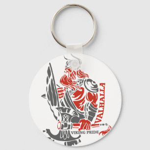 Valhalla - Viking Pride - Schild en Ax Design Sleutelhanger