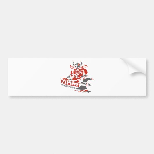Valhalla - Viking Pride - War Armor Ax Design Bumpersticker (Voorkant)