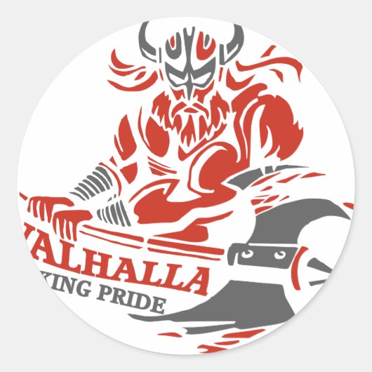 Valhalla - Viking Pride - War Armor Ax Design Ronde Sticker (Voorkant)