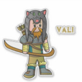 Vali Noorse mythologie Sticker (Voorkant)