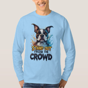 Valideer jezelf in de massa: Kleurrijke Boston Ter T-shirt