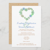 Valider le Faire-part de mariage | Succulents et s (Devant / Derrière)