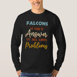 Valk antwoord op alle problemen dier meme humor t-shirt