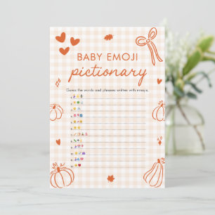 Valk-Pompoen-Italiaans-Baby-Emoji-Pictionary-Spel Kaart