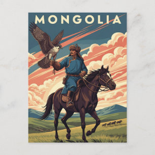 Valkenier in Mongolië Reizen Briefkaart