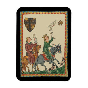 Valkerij, 14e-eeuwse Codex Manesse Magneet