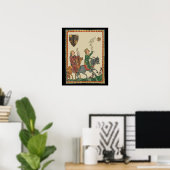 Valkerij, 14e-eeuwse Codex Manesse Poster (Thuiskantoor)