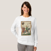 Valkerij, 14e-eeuwse Codex Manesse T-shirt (Voorkant volledig)