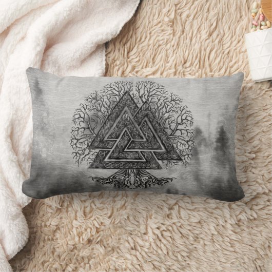 Valknut and Tree of Life Yggdrasil Kussen (Deken)