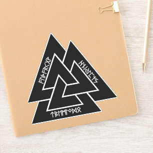 Valknut Etched rent sticker (vinyl)