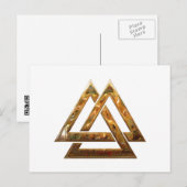 Valknut - Gold Briefkaart (Voorkant / Achterkant)