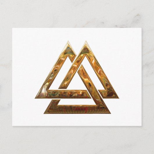 Valknut - Gold Briefkaart (Voorkant)