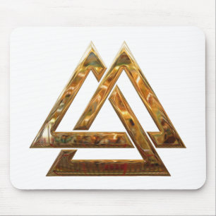 Valknut - Gold Muismat