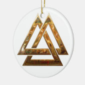 Valknut - goud keramisch ornament (Links)