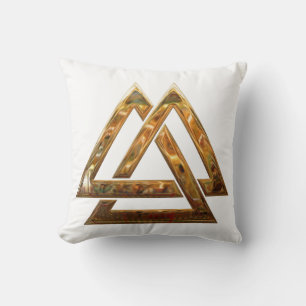 Valknut - goud kussen