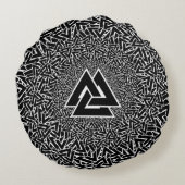 Valknut Rond Kussen (Achterkant)