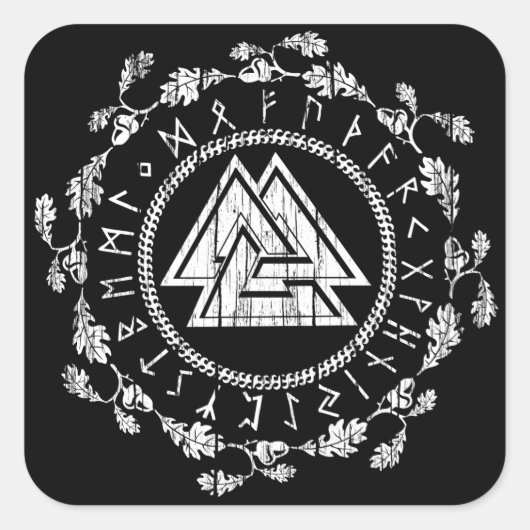 Valknut - Runes Sticker (Voorkant)