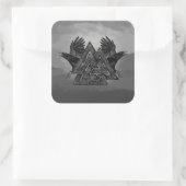 Valknut Symbol en Ravens Vierkante Sticker (Tas)