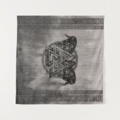 Valknut Symbol en Ravens Wandkleed (Voorkant (horizontaal))