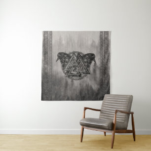 Valknut Symbol en Ravens Wandkleed